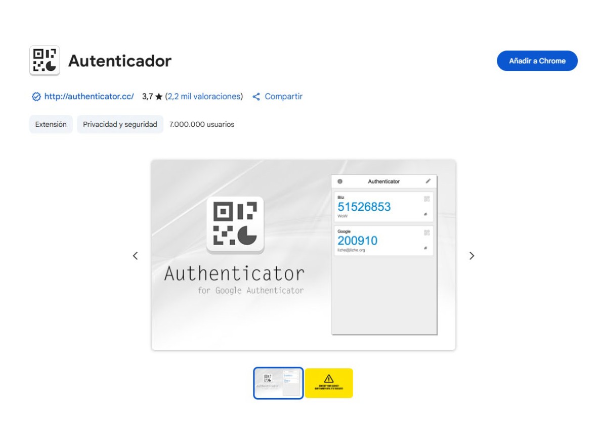 Authenticator for Google
